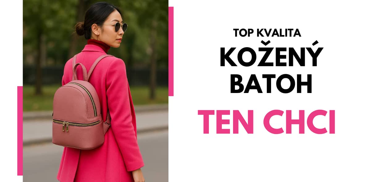 batoh kožený růžový - dareceknamiru